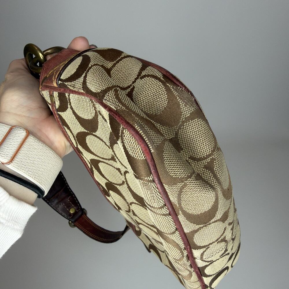 VTG Y2K Coach Special Edition 2004 Fall Mini Bag Burgundy Leather With Wallet - Picture 6 of 16